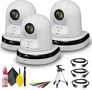 Panasonic AW-UN70WPJ 4K PTZ Camera NDI White Bundle