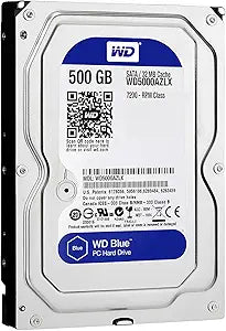 Western Digital Blue 500GB 7200RPM SATA HDD (Renewed)