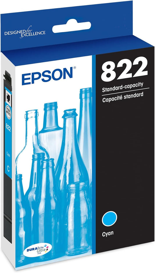 Epson T822220-S 822 Cyan Standard Capacity Ink Cartridge