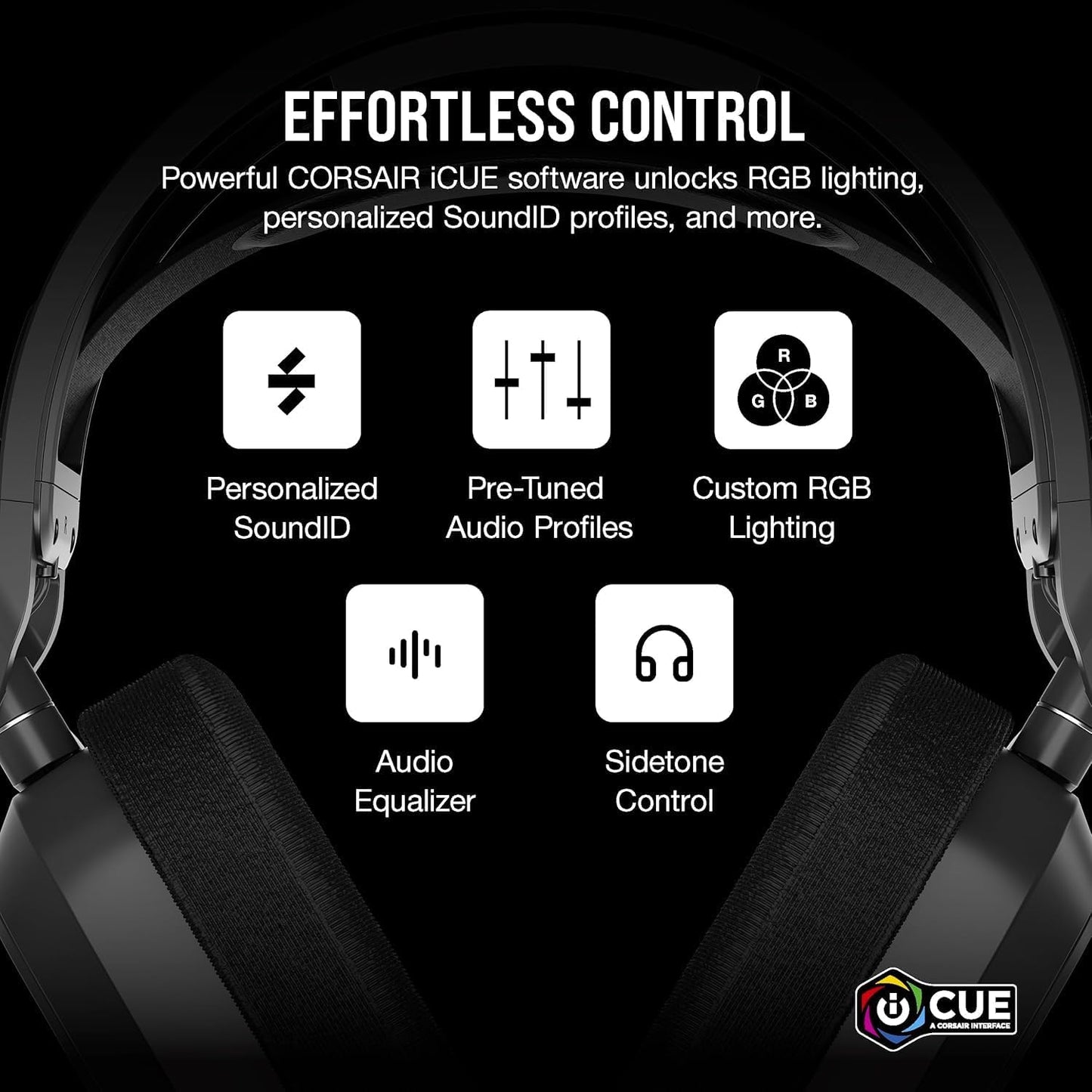 Corsair HS80 MAX Wireless Bluetooth Gaming Headset Steel Gray Renewed