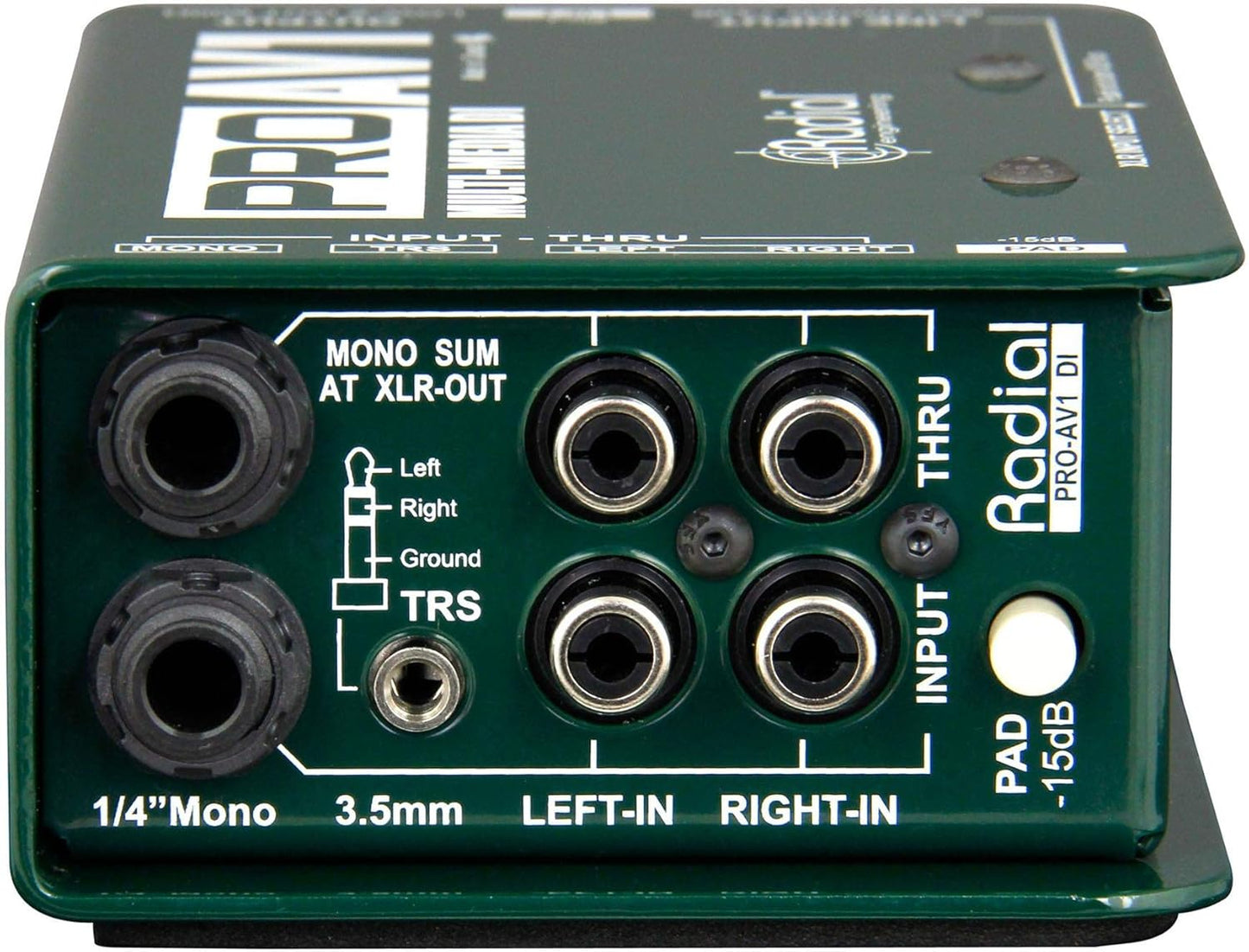 Radial Engineering ProAV1 DI Box Bundle XLR TRS Cables