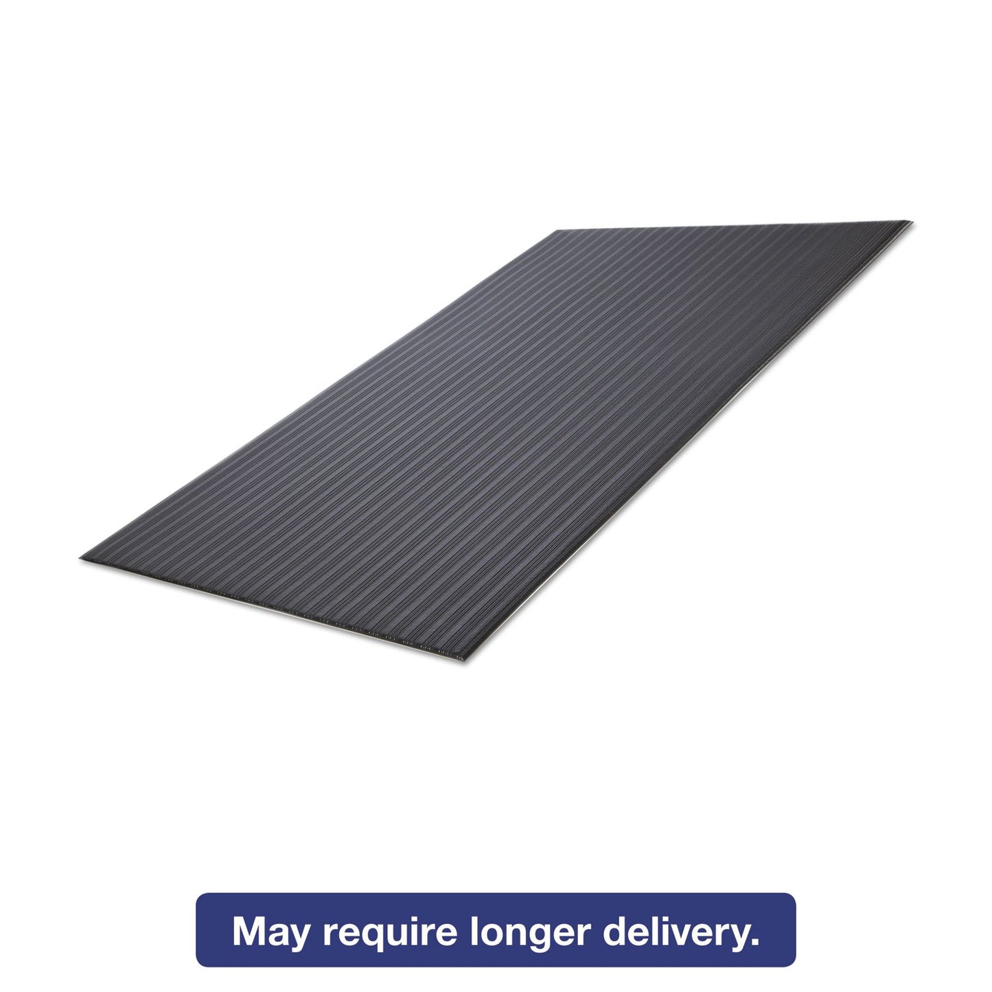 Crown FL 2436BK Anti-Fatigue Mat - Ribbed Vinyl, Black, 24x36