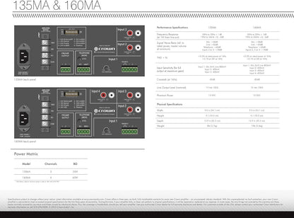 Crown G135MA 3-Channel 35W Mixer Amplifier
