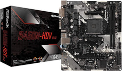 ASRock B450M-HDV R4.0 AMD Ryzen AM4 Micro ATX Motherboard