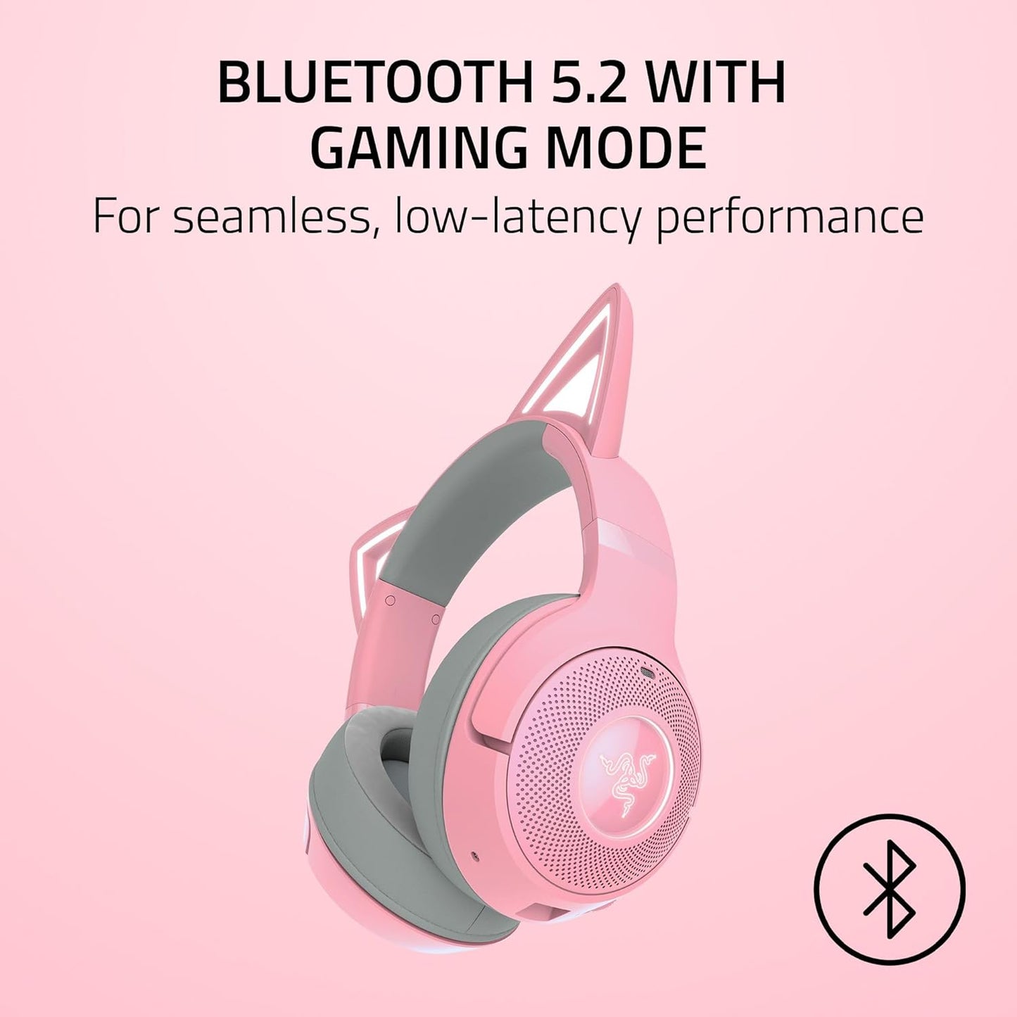 Razer RZ04-04860100-R3U1 Kraken Kitty V2 BT Headset - Quartz Pink