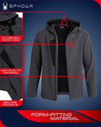 Spyder Softshell Jacket Mens Lightweight Hooded Fleece