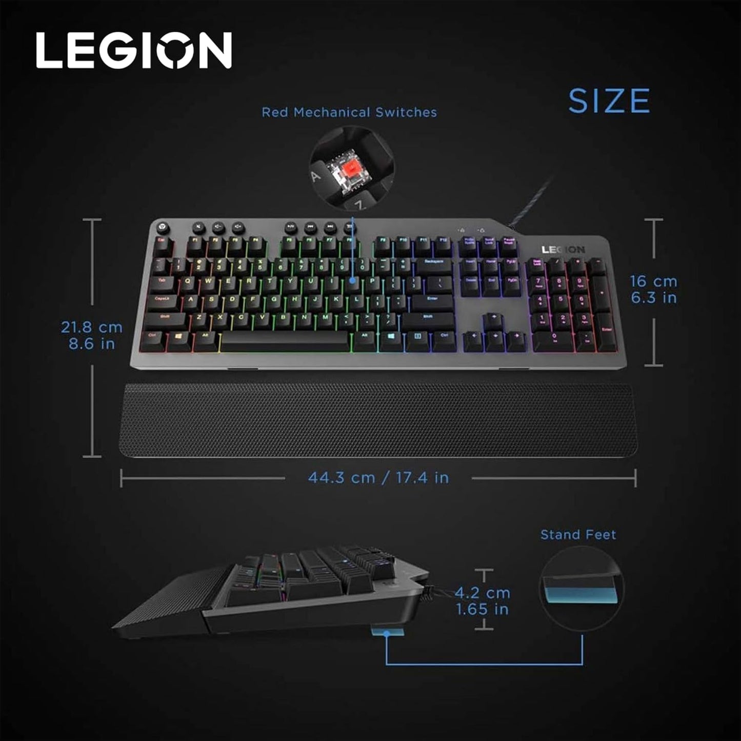 Lenovo Legion K500 GY40T26478 RGB Mechanical Keyboard