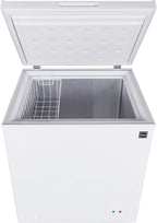 RCA RFRF450-AMZ 5.1 Cu Ft Chest Freezer, White - Compact Storage