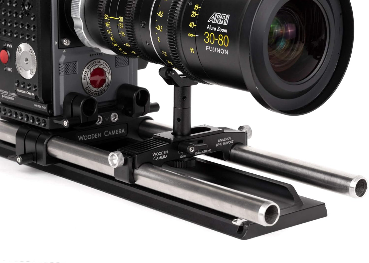 Wooden Camera Universal Lens Support 19mm/15mm Studio Rods