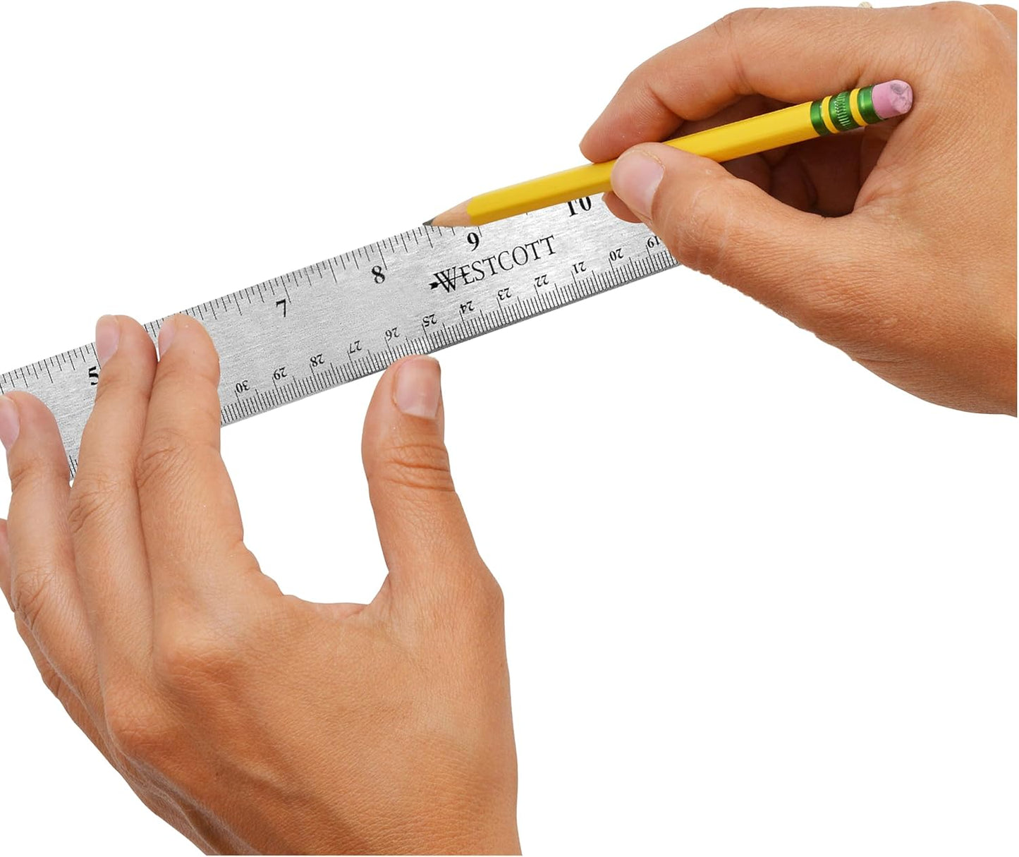 Westcott 10417 18" Stainless Steel Metal Ruler
