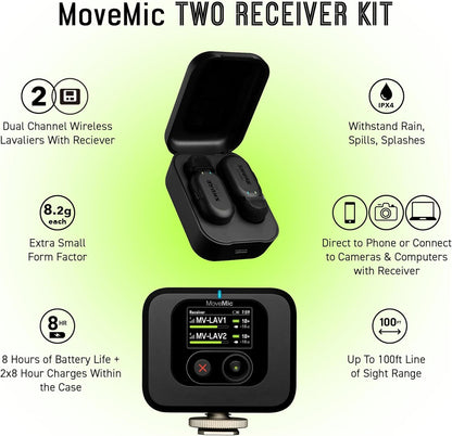 Shure MV-TWO-KIT-Z7 MoveMic Pro Wireless Lavalier Microphones
