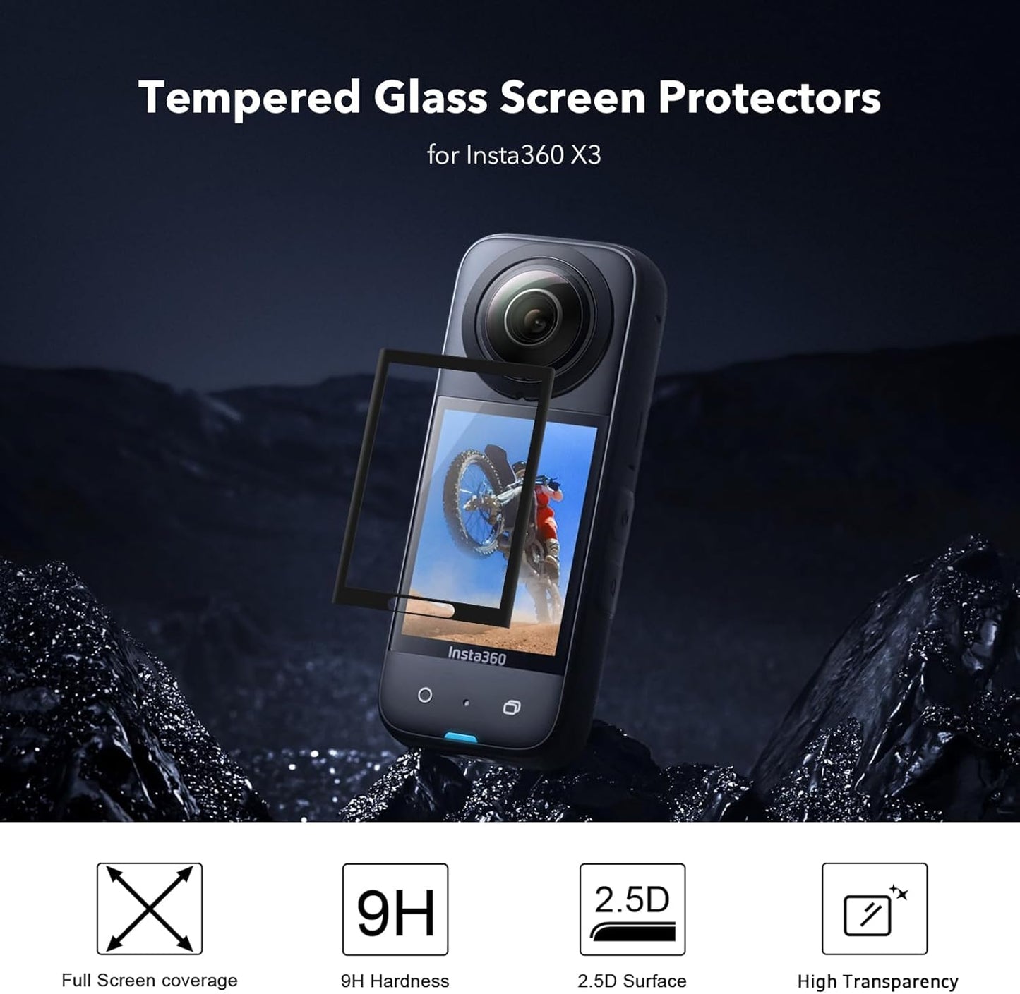 Insta360 actioncamX3 Waterproof 360 Action Camera Bundle