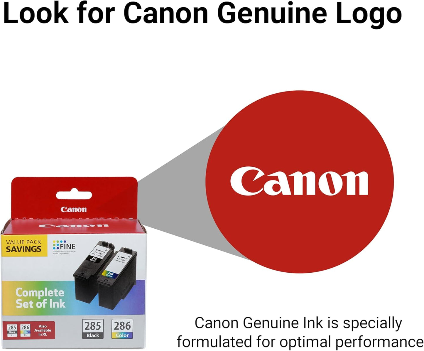 Canon 6197C004 PG-285/CL-286 Ink Value Pack