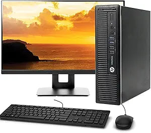 HP EliteDesk 800 G1: i5, 16GB RAM, SSD+HDD, 19" Monitor (Renewed)