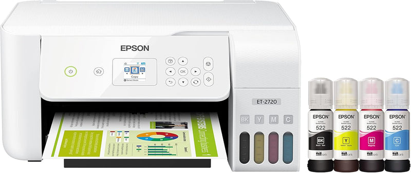 Epson ET-2720 EcoTank Wireless All-in-One Printer - White — main product image