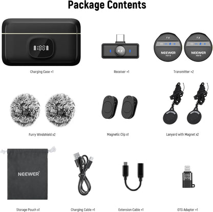 Neewer B0DK783X81 Wireless Lavalier Microphone Set