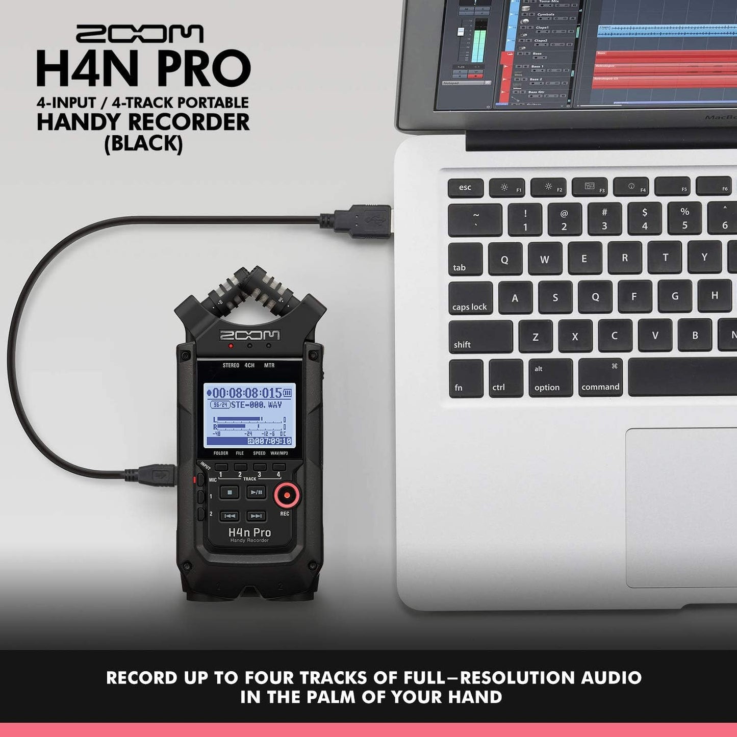 Zoom H4n Pro Portable Audio Recorder - Musician's Bundle