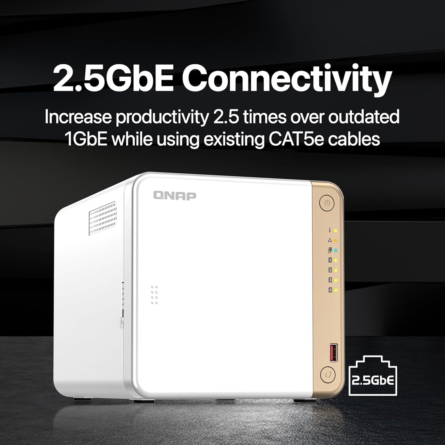 QNAP TS-462-4G-US 12TB 4-Bay NAS RAID 5, WD Red Plus