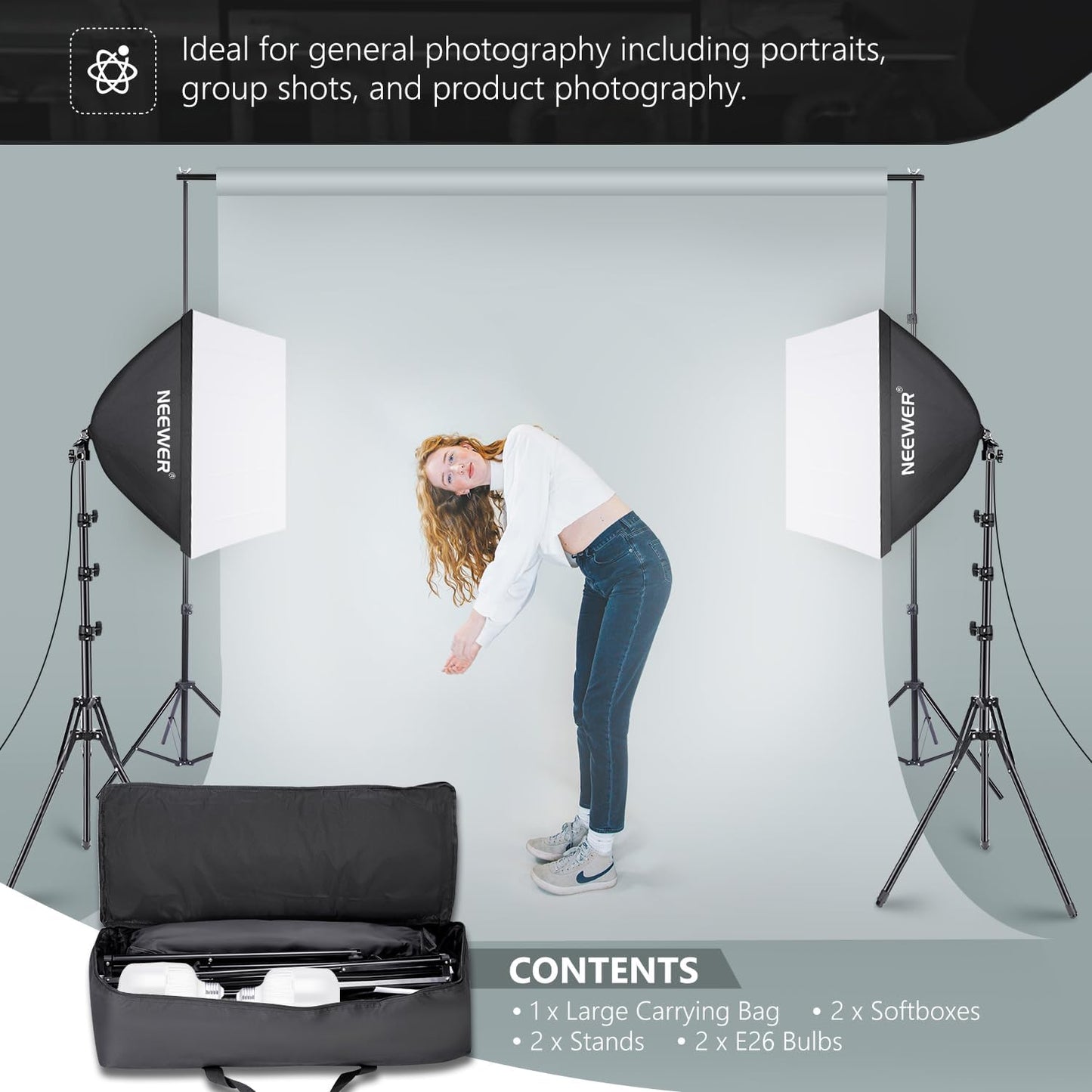 Neewer NK200 700W Softbox Continuous Lighting Kit