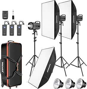 Neewer 10100364 3x 300W Studio Strobe Flash Kit