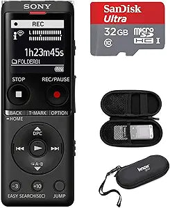 Sony 8541723762 ICD-UX570 Digital Voice Recorder Bundle