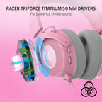 Razer Kraken Kitty V2 Pro RGB Gaming Headset - Quartz (Renewed)