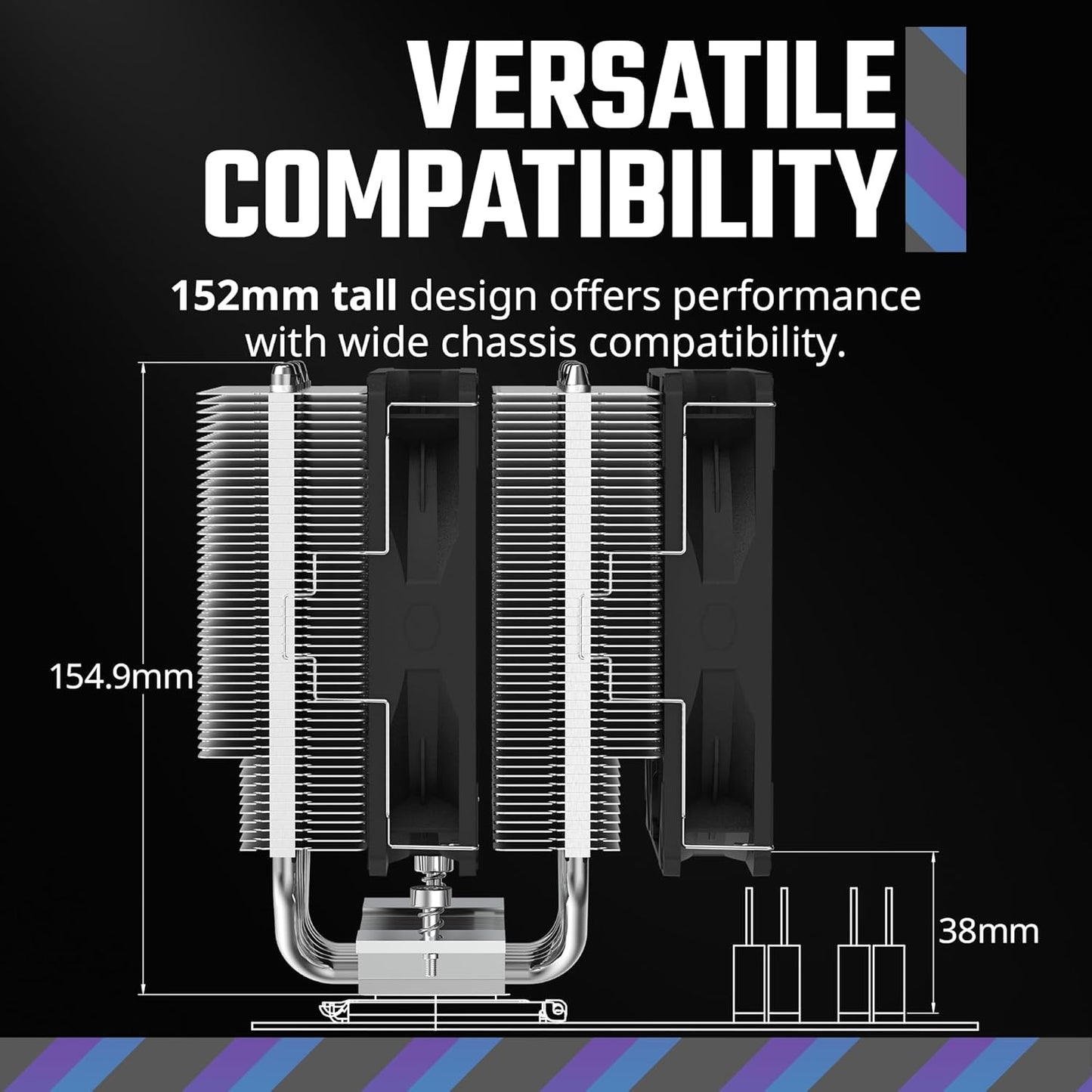 Cooler Master RR-D6NA-17PA-R1 Hyper 620S CPU Air Cooler