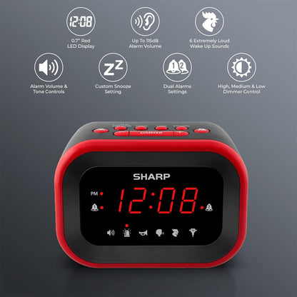 Sharp Big Bang Alarm Clock Super Loud 115db