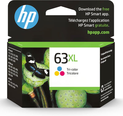 HP F6U63AN 63XL Tri-Color High-Yield Ink Cartridge