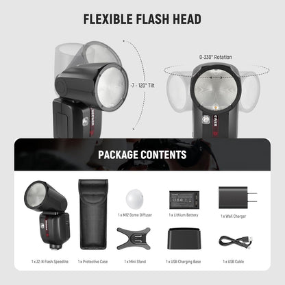 Neewer Z2-N: TTL Round Head Flash Speedlite for Nikon