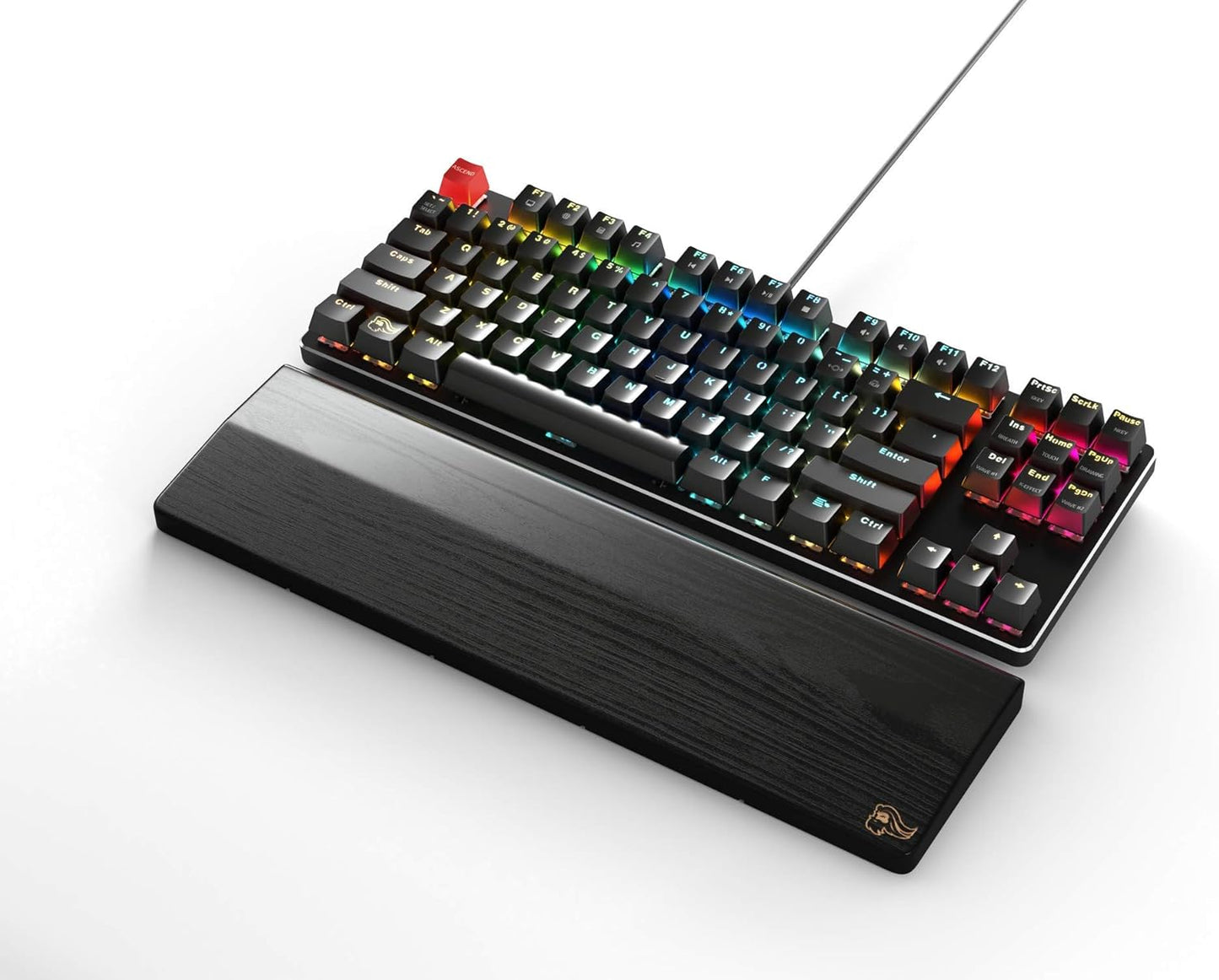 Glorious GV-87-DARK Wooden Wrist Rest - Tenkeyless (TKL) Onyx Black