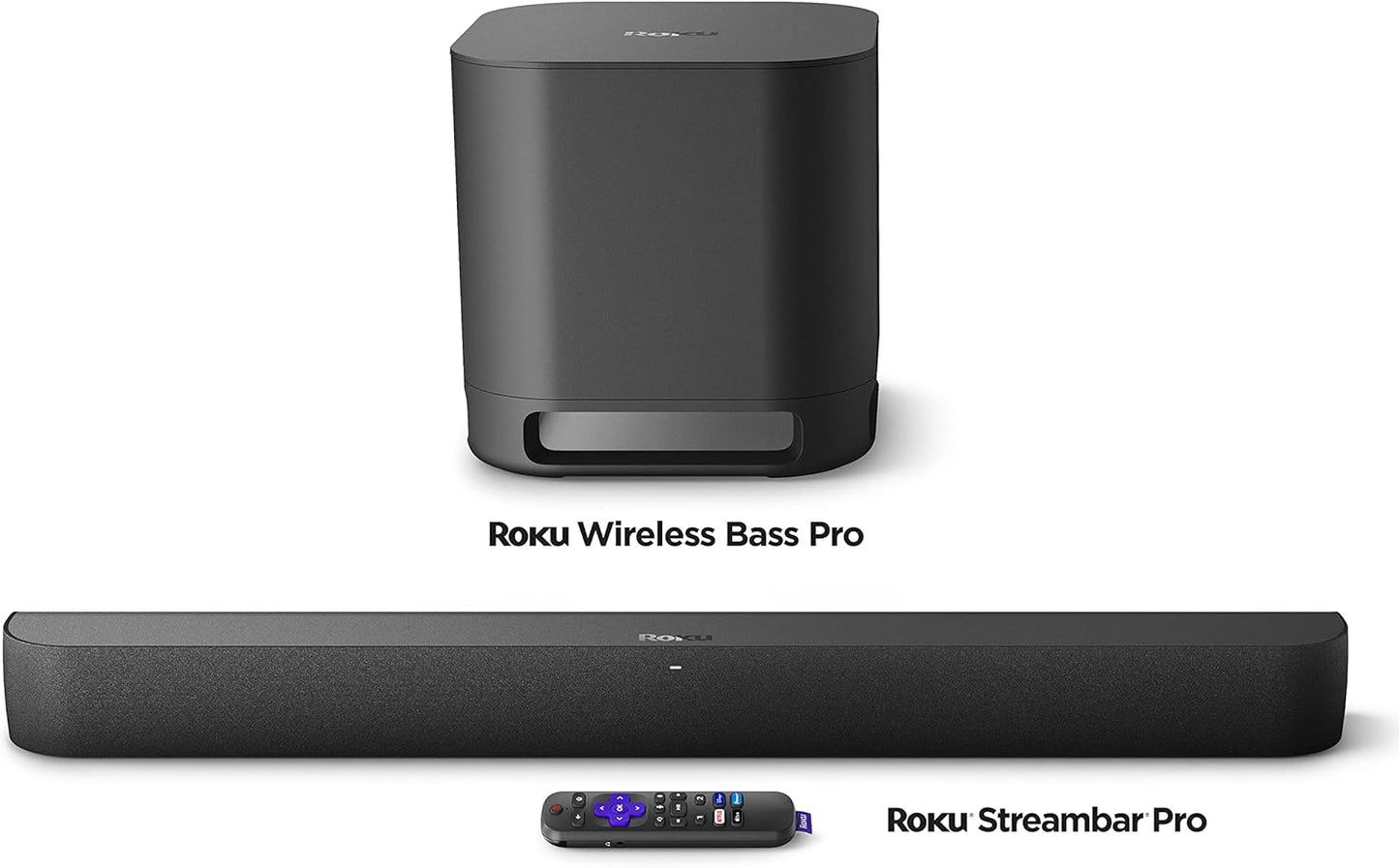 Roku Streambar Pro Renewed 4K HDR Soundbar with Wireless Bass