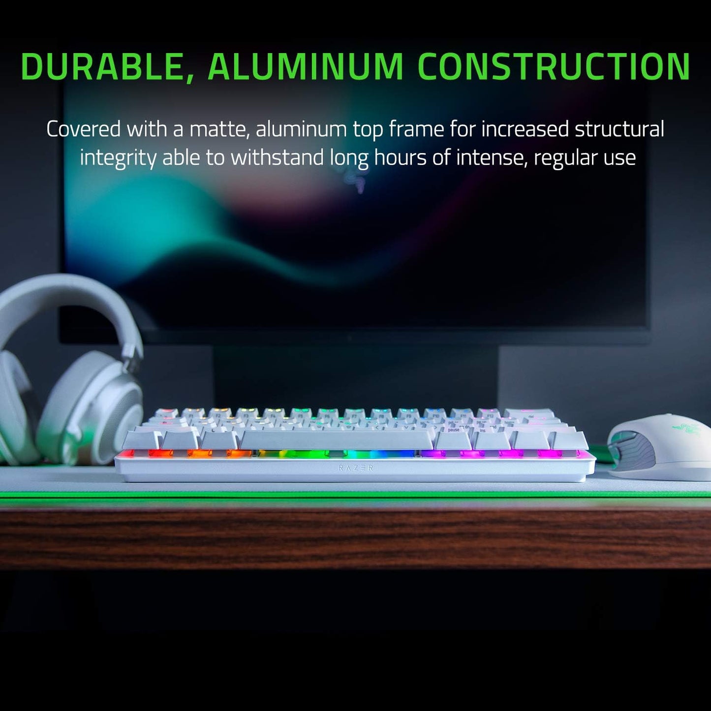 Razer RZ03-03390400-R3M1 Huntsman Mini 60% Gaming Keyboard White