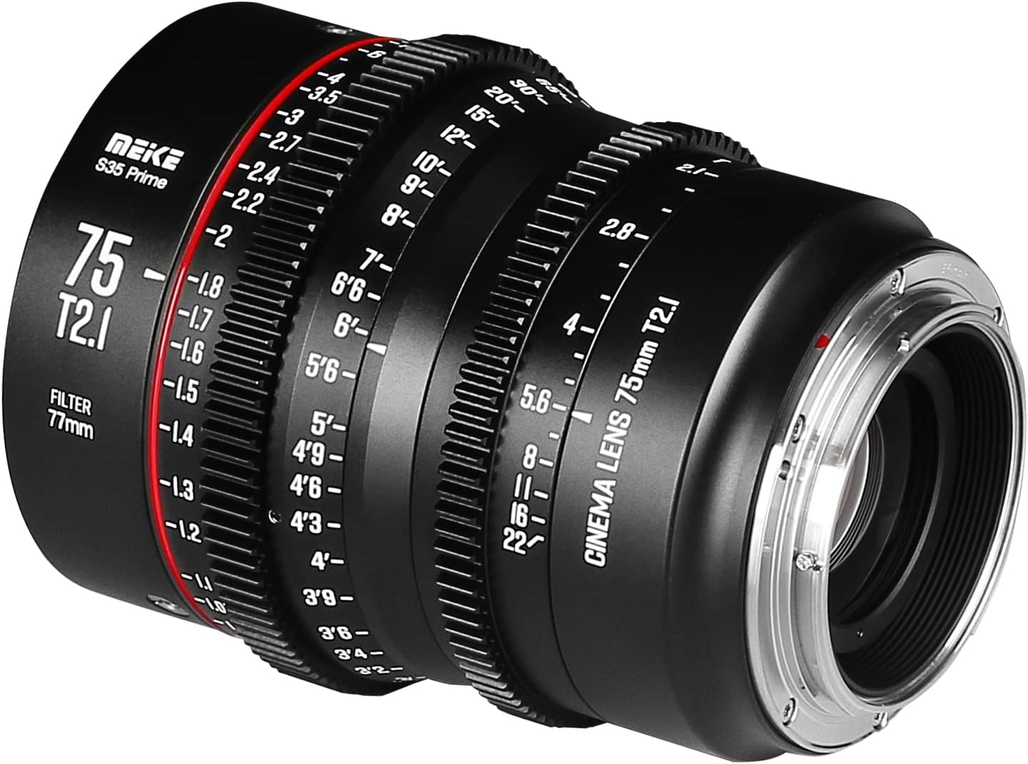 Meike 75mm T2.1 S35 Prime Cinema Lens EF Mount