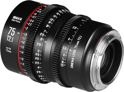 Meike 75mm T2.1 S35 Prime Cinema Lens EF Mount