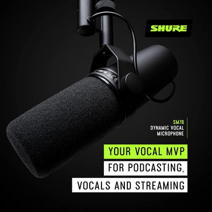 Shure SM7B Vocal Dynamic Microphone, Broadcast/Studio Mic