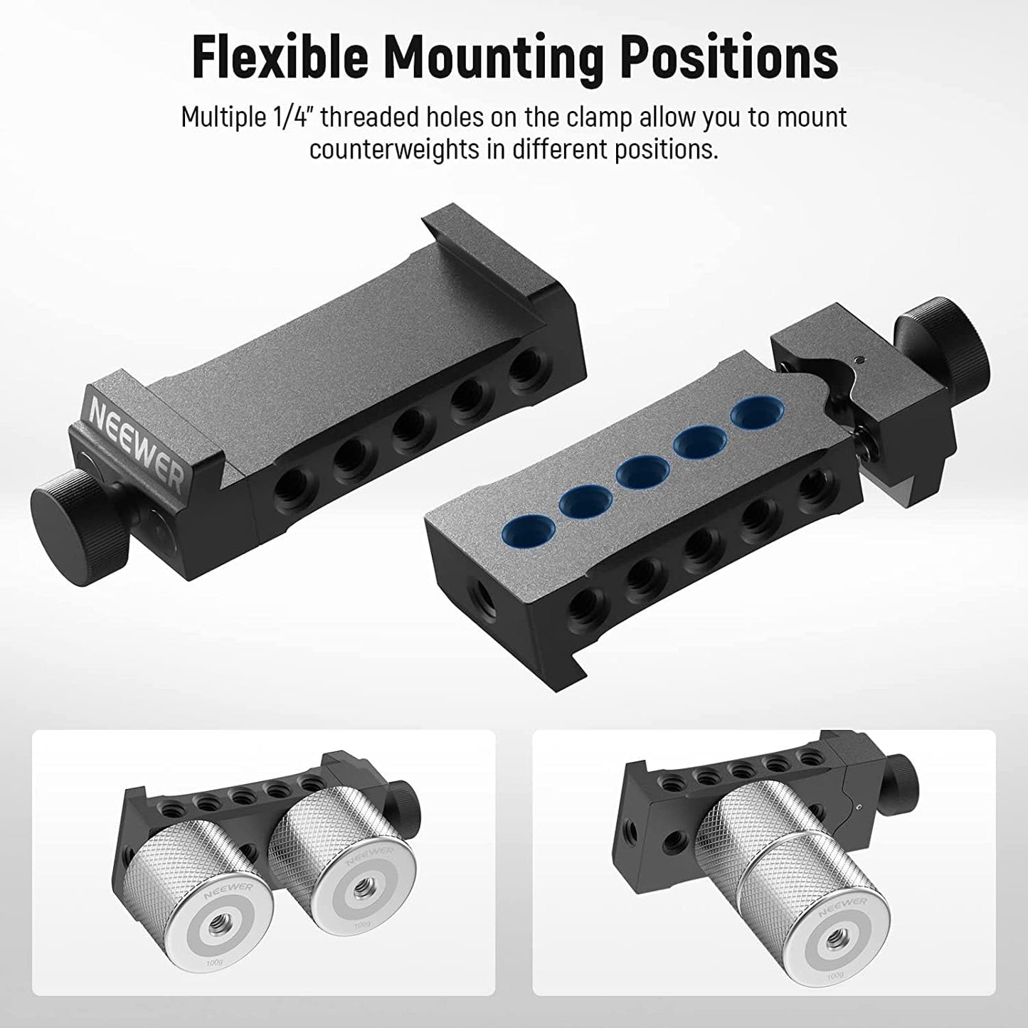 Neewer GA001 Gimbal Counterweight Clamp Kit - DJI Ronin/Zhiyun/Moza