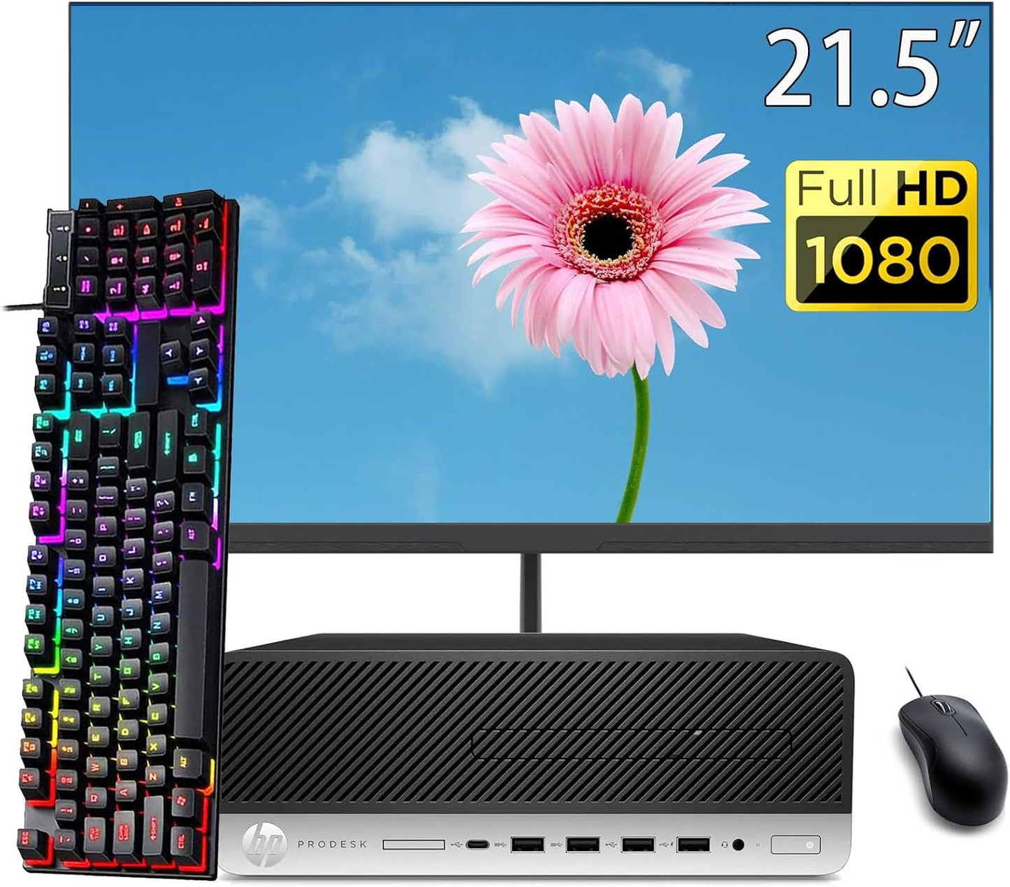 HP HP EliteDesk 800 G3 ProDesk 600 G3 Desktop PC Set, Intel Quad i5-6500,16GB RAM