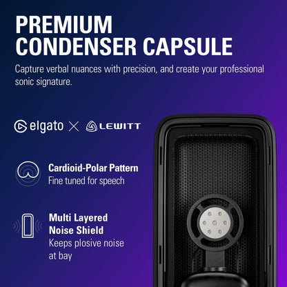 Elgato Wave:3 Premium USB Condenser Microphone Streaming