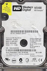 Western Digital WD400UE-00HCT0 - 40GB IDE 2.5" Hard Drive