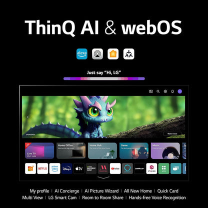 LG OLED83C3PUA 83-Inch OLED evo 4K Smart TV (Renewed)