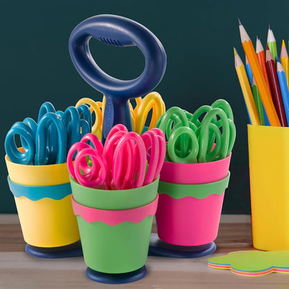 Westcott 14756 Kids' Safety Scissors and Caddy - 24 Pack