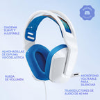 Logitech G335 Wired Gaming Headset - White - Renewed