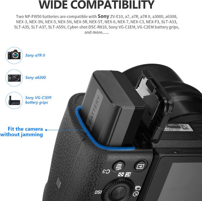 Neewer NP-FW50 Battery Charger Set Sony ZV-E10