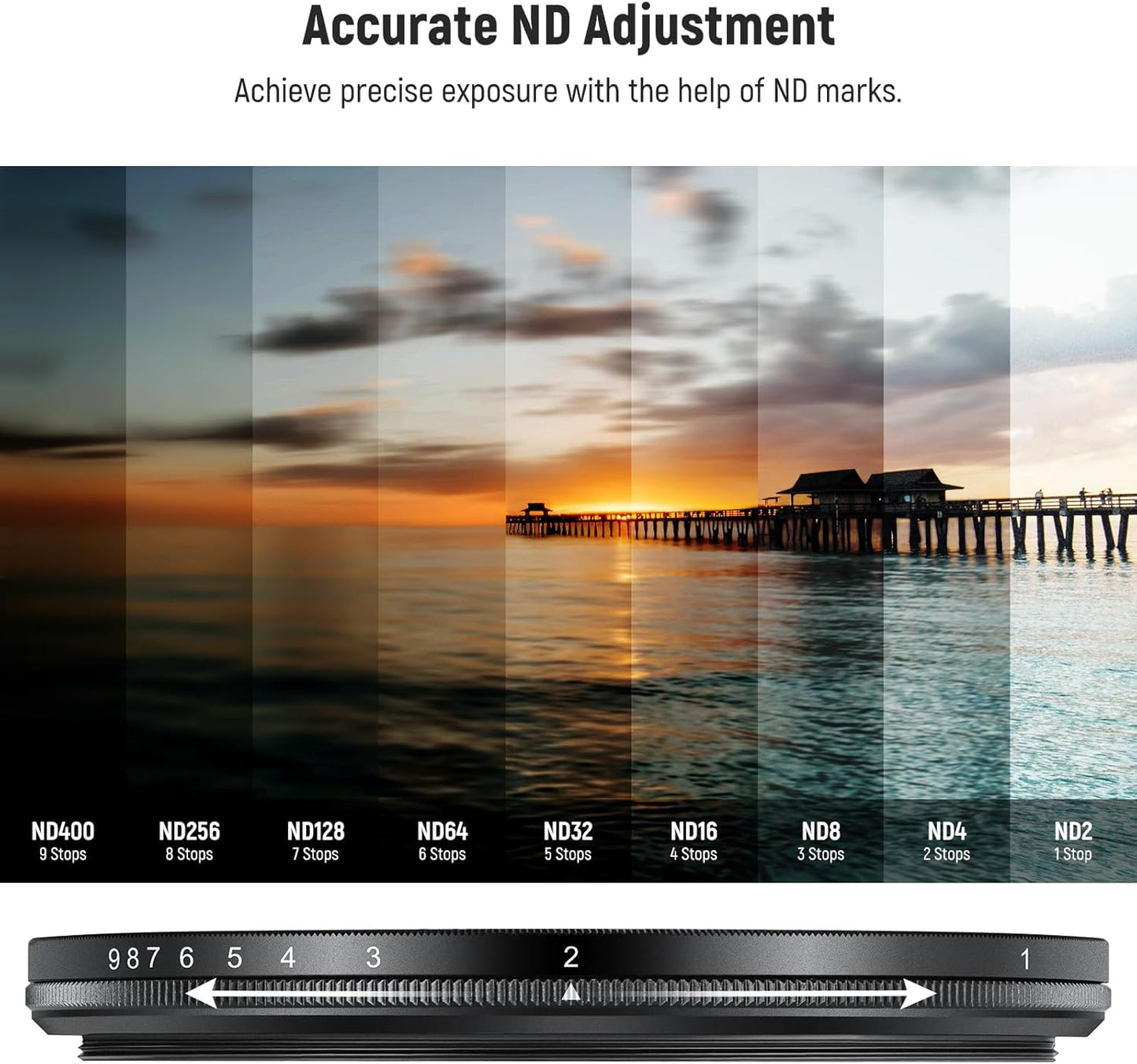 Neewer 10104780 55mm ND2-400 Variable ND Filter