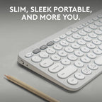 Logitech 920-011776 Pebble Keys 2 K380s Bluetooth Keyboard - White
