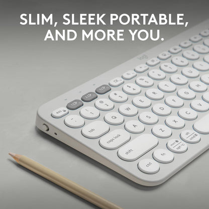 Logitech 920-011776 Pebble Keys 2 K380s Bluetooth Keyboard - White