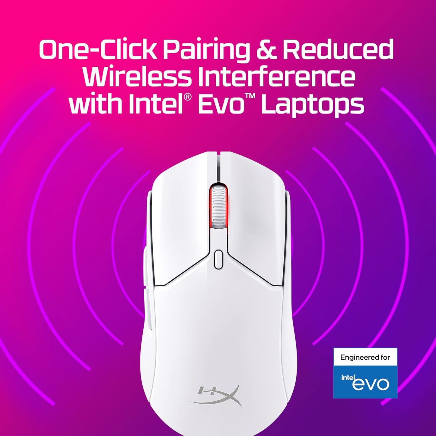 HyperX 6N0A9AA Pulsefire Haste 2 Wireless Gaming Mouse - White