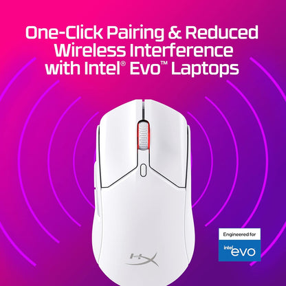 HyperX 6N0A9AA Pulsefire Haste 2 Wireless Gaming Mouse - White