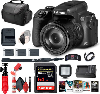 Canon SX70 HS Digital Camera Bundle (Renewed)